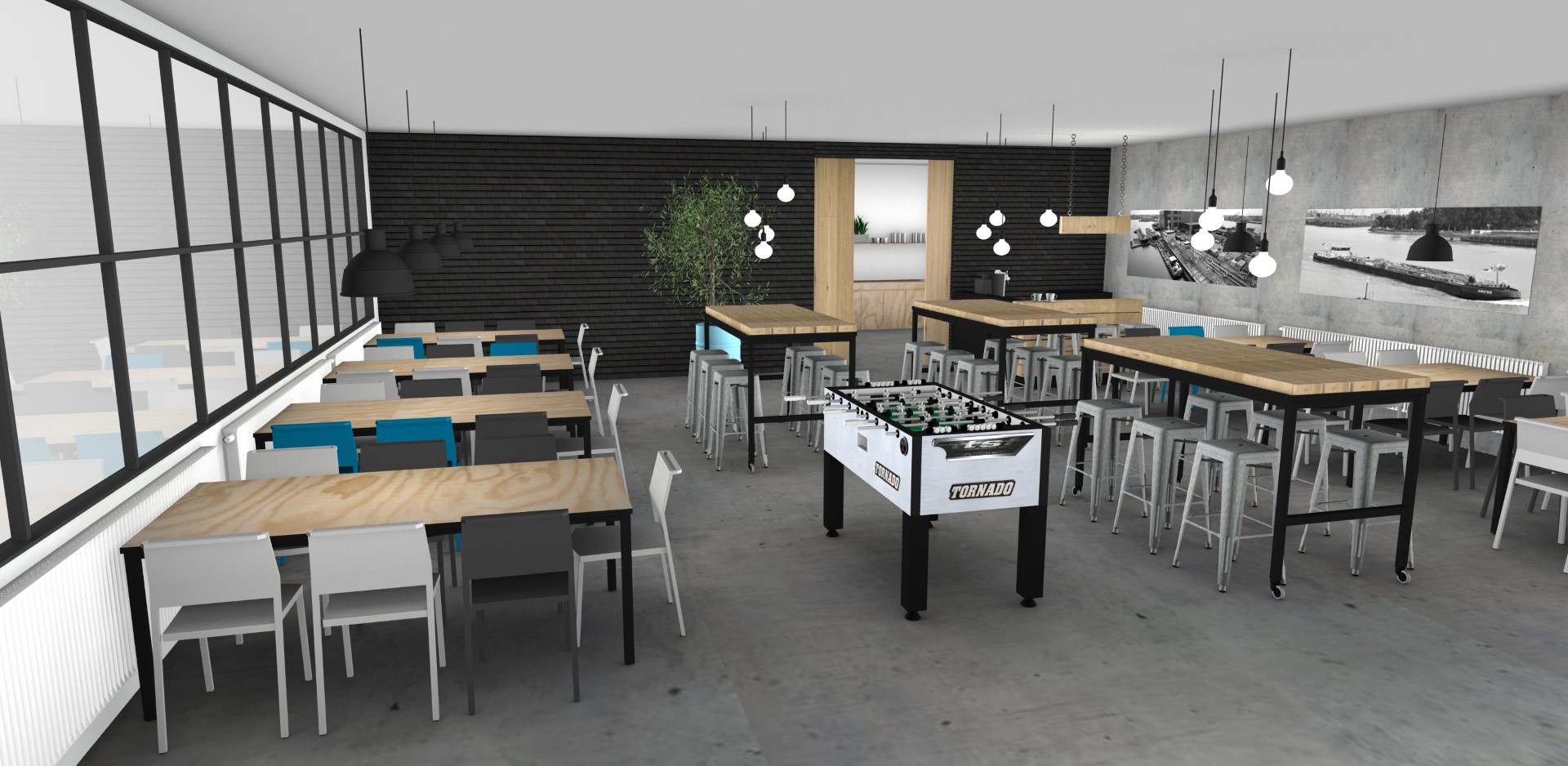 Projectinrichting Breko kantine indeling