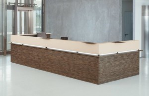Kantoormeubelen Barendrecht Palmberg Balie Zebrano